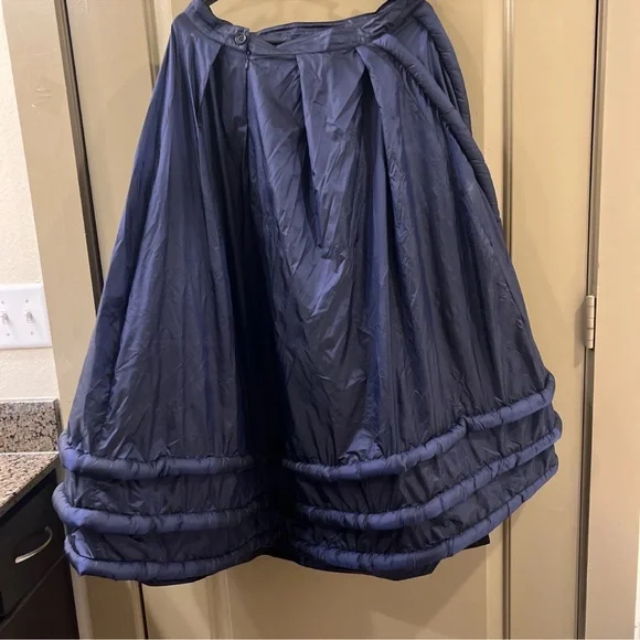 Ivan grundahl nylon Chic A-Line Navy Skirt Sz 40 (item B11) - Picture 7 of 8